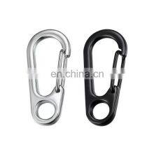 Wholesale Stainless Steel 304/316 Carabiner Quick Released Eye Split Keychain Snap Clip Hook 35MM Dog Leashes Bag Carabiner thumbnail-4