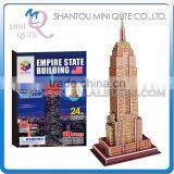 Mini Qute Empire State Building Block World Architecture 3d Paper Diy Model Cardboard Jigsaw Puzzle Educational Toy NO.B668-3