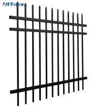 Low Price Carbon Steel Powder Coated Steel Fence Black Steel Fence thumbnail-3
