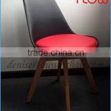 new item PP tulip chair wood leg