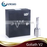 goliath rta with glass tube and glass drip tip heat resistant pyrex tank goliath v2 tank rebuildable ceramic rod coil atomize