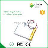 Customized Size and Capacity Lipo Battery 3.7V Rechargeable Battery 603040