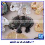 High Quality White Mother of Pearl MOP Shell Elephant Animal Beads thumbnail-1