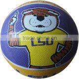 7# New Design Colorful Printing Rubber Basketball/ Colors Rubber Toyball