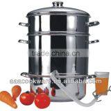 2014 New Products High Quality Stainless Steel 3 Tier Juice Cooker With Hollow Handle For Wholesale