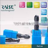 Germany End Mills Carbide Taper Ball Nose End Mills / Milling Cutters