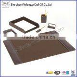 Exquisite 9 Pieces Luxury Leather Desk Office Stationery Set