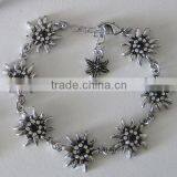 OEM German Bavarian Edelweiss Silver Bracelet