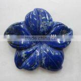 Lapis Lazuli Flower Pendant for Necklace Gemstone Carving thumbnail-2