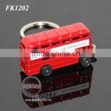 3D Mini Bus Shaped Customized Printing Promotional Souvenir Double-deck London Bus Keychain thumbnail-5