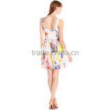 New Arrival Elegant Women Dress Crocheted Round Neck Sleeveless Layered Bodycon Above Knee Short Casual Dress thumbnail-5