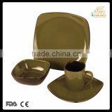 16pcs Square Glazed Stoneware Dinner Set thumbnail-2