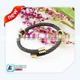 Trendy Style Fashion Leather Permanent Bracelet Stainless Steel Jewelry thumbnail-6