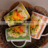 Beautiful Porcelain Coffee Milk Mug Ceramic Funnel Shape Mugs thumbnail-1