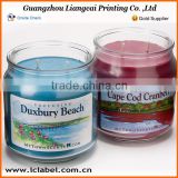 Christmas candle printing sticker custom candle sticker for candle jar