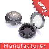Black Round Plastic Compact Powder Container With Window