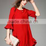 2016 Summer Flounced Relaxed New Model Girl Latest Net Dress Design for Women thumbnail-3