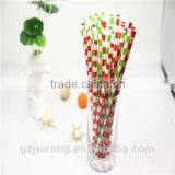 Party Accessories Colorful Check Paper Straws for Drinking