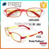 2015 New fashionable tr90 rubber kids eyewear frame