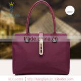2015 New Design Long Strap Canvas Pure Color Handbag Women Tote Bag Dark Red Shoulder Bags thumbnail-1