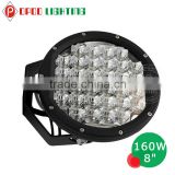New 8 inch round spot 160w led driving light for suv atv jeep