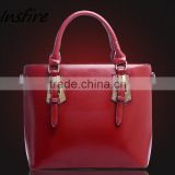 2016 latest fashion red luxury designer women bag PU leather Bucket handbags from China