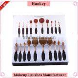 2016 Professional 10pcs Colorful Toothbrush Shape Oval Make up Set Brushes thumbnail-2