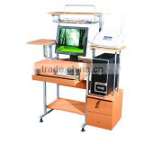 Guangzhou furniture factory sale computer desk with casters