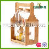 New Design Glass Storage Canister With Bamboo Rack thumbnail-3