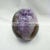 Small Size Carved Natural Amethyst Quartz Skulls With Geode All by Handmade Good for Art Collection thumbnail-4