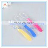 Heat Resistance Soft Silicone Baby Kids Feeding Spoon, Food Grade Soft Clear Head Silocne Spoon for no Teeth Baby