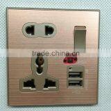 2016 New High Quality Multi Pin Plug With Dual Usb Socket