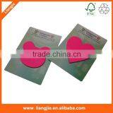 Heart Shape Die Cut Transparent Mini Plastic Sticky Note Pad