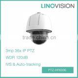 HD 3MP 60FPS Frame Rate WDR 36x Smart Tracking High Speed Dome PTZ IP Camera thumbnail-1