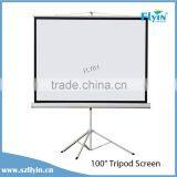 EU Warehouse * 100 Inch Matt White Projector Screen With Portable Tripod 3D HD TV Projection for Home Cinema System thumbnail-6