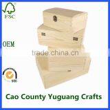 Treasure Chest Gift Boxes Wooden Craft Chest Box Keepsake Memory Gift Box