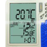 Wallmount / Desktop Temperature Humidity RH Datalogger Monitor Calendar Clock Dew Point Wet Bulb + 32000 Memory Taiwan Made thumbnail-4
