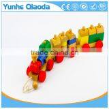 Wood Puzzle Train Toys Geometric Building Blocks Education Gift thumbnail-6
