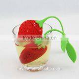 Wholesale Strawberry Fruit Silicone Tea Infusers /silicone Strawberry Tea Infuser With Lid thumbnail-1