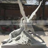 White Marble Carved Roman Mythology Cupid and Psyche Statue thumbnail-3