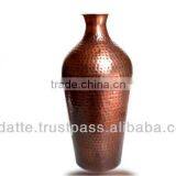 New Style Home Decoration Vase Tall Hammered Low Cost Metal Vase thumbnail-2