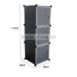 Portable White Color PP Modular Storage Cubes 35*35 cm Solid Panels-3 Cubes thumbnail-5