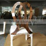 Latest Banquet Rose Gold Stainless Steel Dining Chair With Dinner thumbnail-5