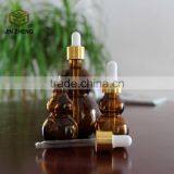 25ml 30ml 50ml Gourd Shape Amber Glass Essential Oil Bottle With Glass Eye Dropper thumbnail-4