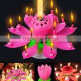 Intelligent+ Multicolors Musical Blossom Lotus Flower Rotatable Birthday Candles thumbnail-4