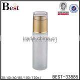 China New Products Cosmetic Lotion Frosted Glass Cosmetic Bottle 100 ml White pp Pump and Gold Aluminum Cap thumbnail-5