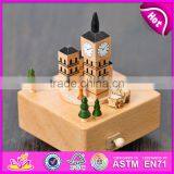 Wholesale Best Design Waterwheel Shape Children Wooden Music Box W07B037 thumbnail-5