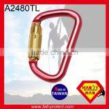 D Type Quicklock Mountain Climbing Aluminum Carabiner With Twist Lock thumbnail-1