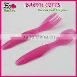 Factory Sale Soft PP Baby Spoon With Fork Baby Spoon Tableware Set thumbnail-1