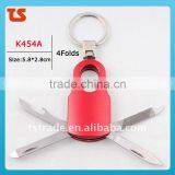 2014 Mini Cute Design LED Metal Utility Keychain Gift Knife K454A